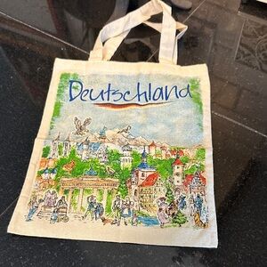 Deutschland Canvas Tote Bag with Colorful Print